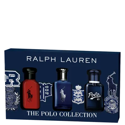 Conjunto The Polo Collection Ralph Lauren Masculino EDT 40ml + EDT 40ml + EDT 40ml.