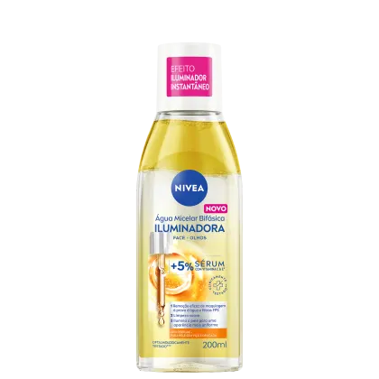 Água Micelar Bifásica Iluminadora NIVEA, de 200ml
