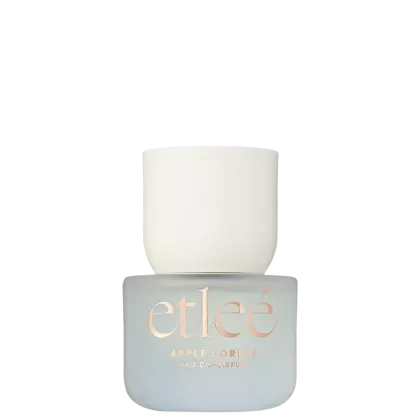 Frasco de perfume Etleé Apple Sorbet, exibindo o nome da marca em letras douradas.