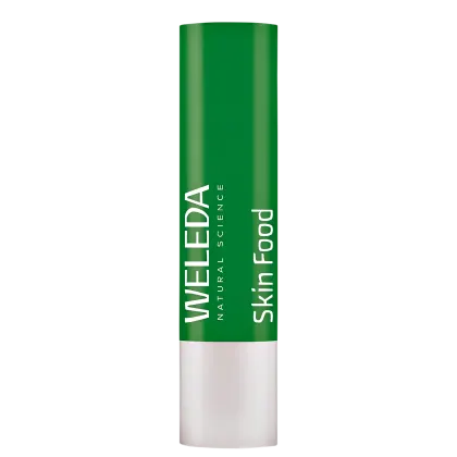 Embalagem do hidratante labial Weleda Skin Food.