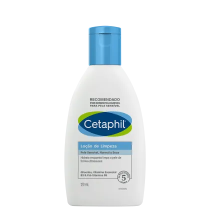 A imagem mostra a Loção de Limpeza Facial da marca Cetaphil.