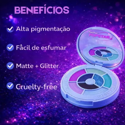 Imagem do produto Paleta De Sombras Ruby Rose Popstar Only Hits Eletric Hb-e2200-1