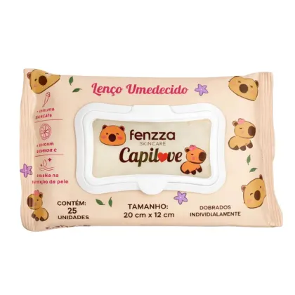Imagem do produto Lenço Umedecido Demaquilante Fenzza SkinCare Capilove Com 25 Unidades