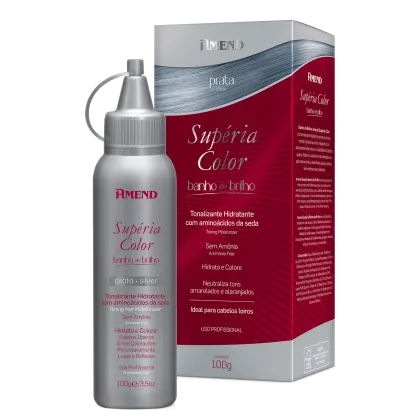 Imagem do produto Amend Supéria Color Banho de Brilho Prata - Máscara Tonalizante 100g