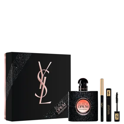 Imagem do produto Conjunto Black Opium Yves Saint Laurent Feminino - Eau de Parfum 50ml + Lápis de Olho + Máscara para Cílios