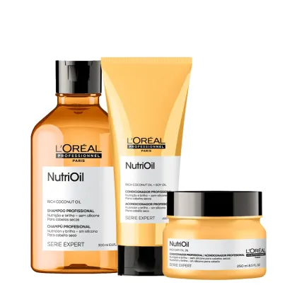 Imagem do produto Kit L'Oréal Professionnel Serie Expert NutriOil Shampoo Condicionador e Máscara P (3 produtos)
