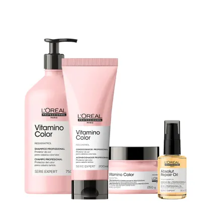 Imagem do produto Kit L'Oréal Professionnel Vitamino Color Home Care Oil 30 (4 produtos)