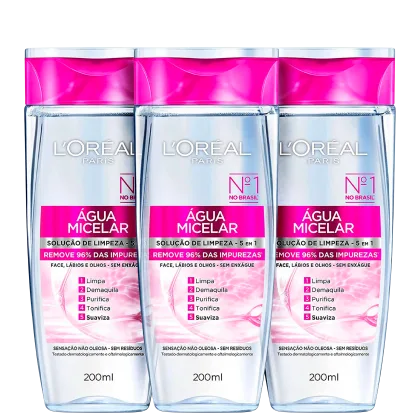 Imagem do produto Kit L'Oréal Paris Dermo Expertise Água Micelar 5 em 1 - Água Demaquilante 3x200ml