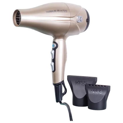 Imagem do produto Kiss New York Tourmaline Ion 220V Dourado - Secador de Cabelo