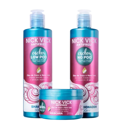 Imagem do produto Kit Nick & Vick Antifrizz Cachos (3 produtos)