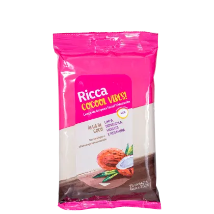Imagem do produto Ricca Cocool Vibes! Água de Coco - Lenço Demaquilante (25 Unidades)