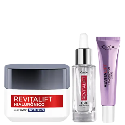 Imagem do produto Kit L'Oréal Paris Revitalift Hialurônico Redutor de Linhas (3 produtos)