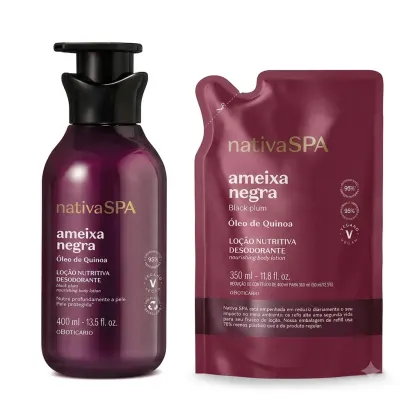 Imagem do produto Combo Nativa Spa Ameixa Negra: Loção Corporal 400ml + Refil Loção Corporal 350ml