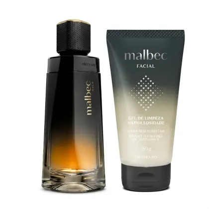 Imagem do produto Combo Malbec Gold: Desodorante Colônia 100ml + Gel de Limpeza Facial 150g