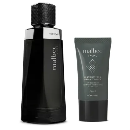 Imagem do produto Combo Malbec: Desodorante Colônia Malbec Black 100ml + Multiprotetor Facial 40ml