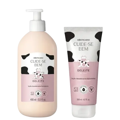 Imagem do produto Combo Cuide-se Bem Deleite: Loção Hidratante Desodorante 400ml + Loção Hidratante Desodorante 200ml