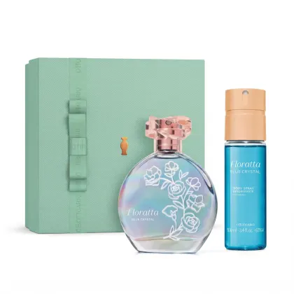 Imagem do produto Combo Floratta Blue Crystal: Desodorante Colônia 75ml + Body Spray 100ml + Caixa Presente