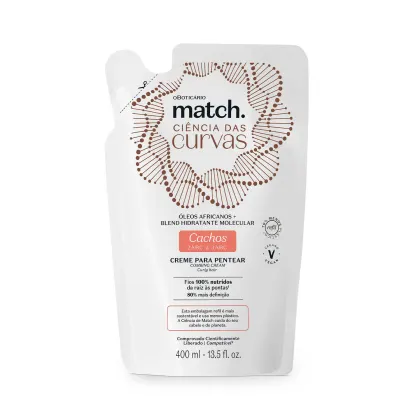 Imagem do produto Match o Boticário Ciência das Curvas Cachos Refil - Creme para Pentear 400ml