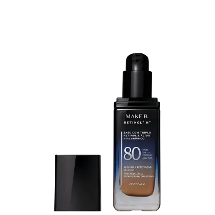 Imagem do produto Make B. Retinol³ H+ o Boticário Cor 220Q FPS80 - Base Líquida 26g