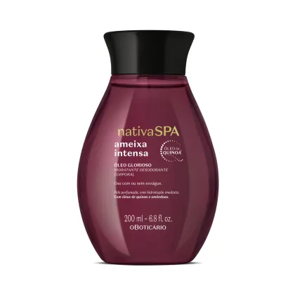 Óleo Glorioso Hidratante Desodorante Corporal Nativa Spa Ameixa Intensa traz a fragrância que você já conhece, mais intensa e mais absoluta: agora com o dobro de ameixa mais amada do Brasil.