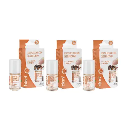 Imagem do produto Blant Base Fortalecedor com Óleo de Cravo Kit 3un de 8,5ml