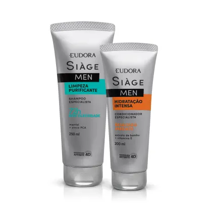 Imagem do produto Kit Eudora Siàge Men Limpeza Purificante + Hidratação Intensa (2 Produtos)