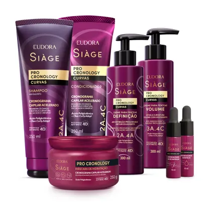 Imagem do produto Kit Eudora Siàge Pro Cronology Curvas Completo (7 Produtos)