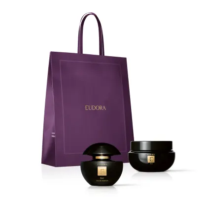 Imagem do produto Combo Presente Eudora Noir: Eau de Parfum 75ml + Creme Hidratante 250g + Sacola