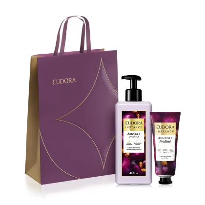 Imagem do produto Combo Instance Ameixa e Praliné: Creme Corporal 400ml + Creme de Mãos 30g + Sacola