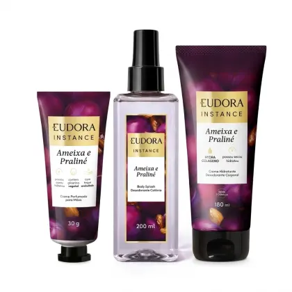 Imagem do produto Combo Instance Ameixa e Praliné: Creme Mãos 30g + Body Splash 200ml + Creme Corporal 180ml
