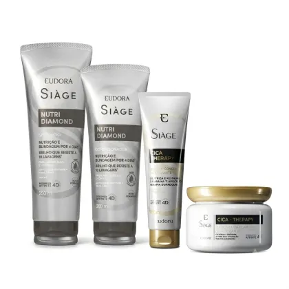 Imagem do produto Combo Siàge Nutri Diamond e Cica-Therapy (4 itens)