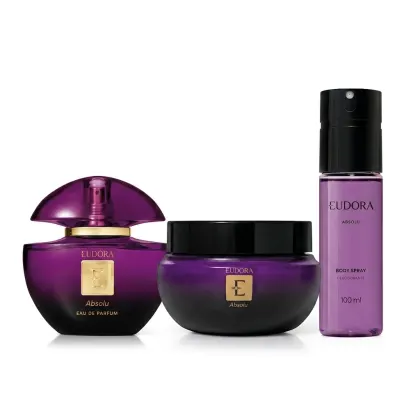 Imagem do produto Combo Eudora Absolu: Eau de Parfum 75ml + Creme Corporal 200g + Body Spray 100ml