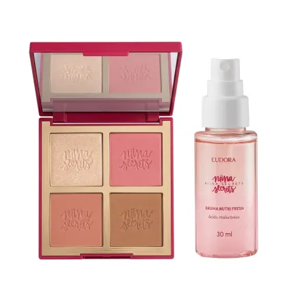 Imagem do produto Combo Niina Secrets: Paleta Luminous Cor 01 12g + Bruma Fresh Skin Travel Size 30ml