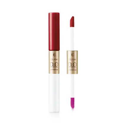 Imagem do produto Batom Líquido Vermelho Magnífico Eudora Glam Duo Clinical Micropigmentação 3,5g
