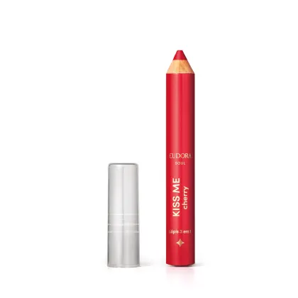 Imagem do produto Eudora Soul Kiss Me Cherry 3 em 1 Vermelho - Lápis Multifuncional 1,2g