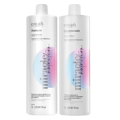 Kit Emáh Hair Care Miracle Nutrition Duo Basic Salon, 2 produtos.