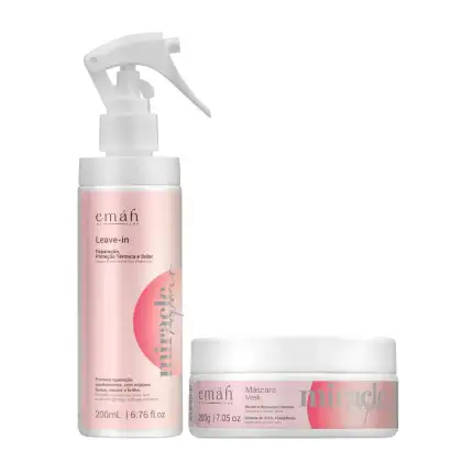 Kit Emáh Hair Care Miracle Repair Dupla Ação, 2 produtos.