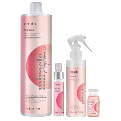 Kit Emáh Hair Care Miracle Repair Four Intense Boost, 4 produtos.