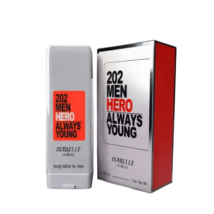 Loção Hidratante Corporal Isabelle La Belle 202 Men Hero Always Young, 200ml.