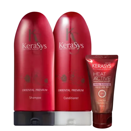 Imagem do produto Kit Kerasys Oriental Premium + Heat Active Trio (3 Produtos)