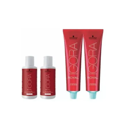 Imagem do produto Kit Schwarzkopf Igora Royal  2x  9-98 Tintas 60g + 2x  Ox 30VOL 60ml