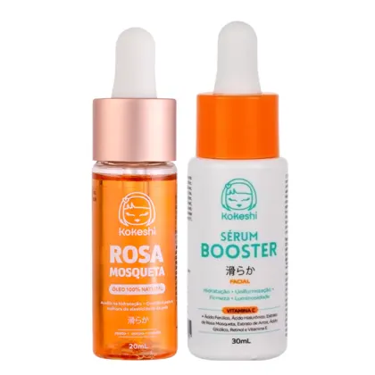 Imagem do produto Kit Kokeshi Óleo de Rosa Mosqueta + Sérum Booster Facial | Hidratação, Firmeza e Luminosidade