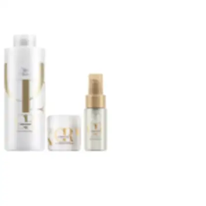 Imagem do produto Kit Wella Oil Reflections Shampoo, Máscara e Óleo Light