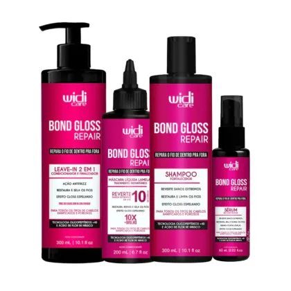 Imagem do produto Widi Care Bond Gloss Shampoo Máscara Leave-in Sérum