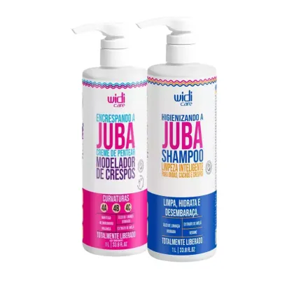 Imagem do produto KIT Widi Care - Juba Shampoo + Juba Condicionador Hidro-Nutritivo + Encrespando 1L
