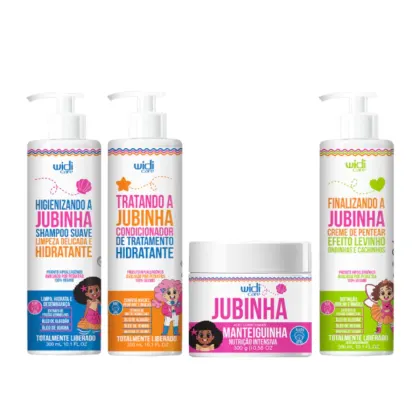 Imagem do produto Kit Widi Care Jubinha - Shampoo + Condicionador + Máscara + Creme de Pentear Levinho