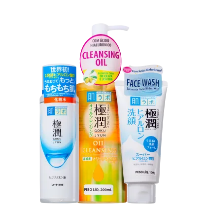 Imagem do produto Kit Hada Labo Gokujyun Hidra & Clean (3 Produtos)