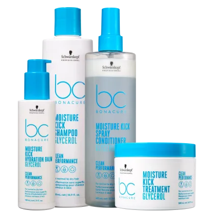 Imagem do produto Kit Schwarzkopf Professional BC Bonacure Clean Performance Moisture Kick Hydration Balm Super (4 Produtos)