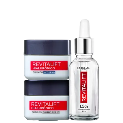 Imagem do produto Kit L'Oréal Paris Revitalift Hialurônico Smooth Trio (3 Produtos)