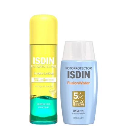 Imagem do produto Kit ISDIN Fotoprotector Fusion Water 5 Stars + HydroLotion (2 Produtos)